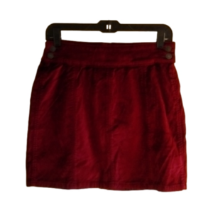 Free People brushed velvet looking mini skirt. Size 29. Burgundy ish color.